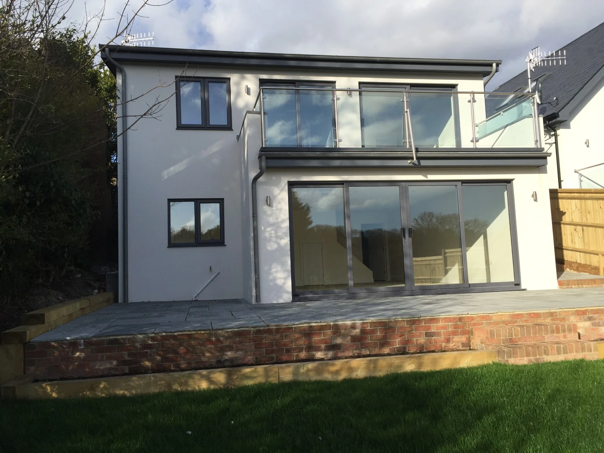 New build scaffolding and structural work