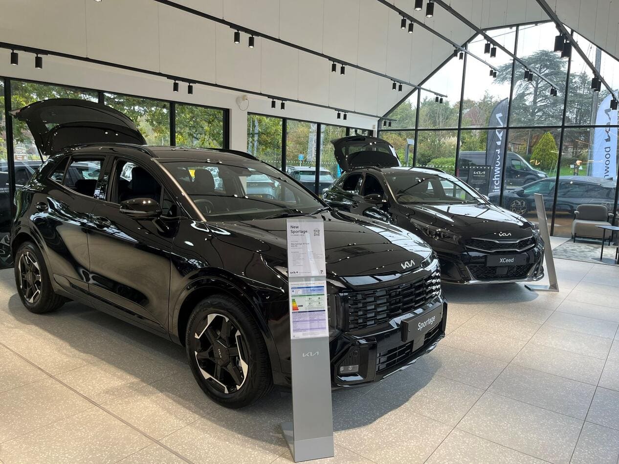 Washington Car Showroom Kia Garage constructed by Masters Group in Sussex